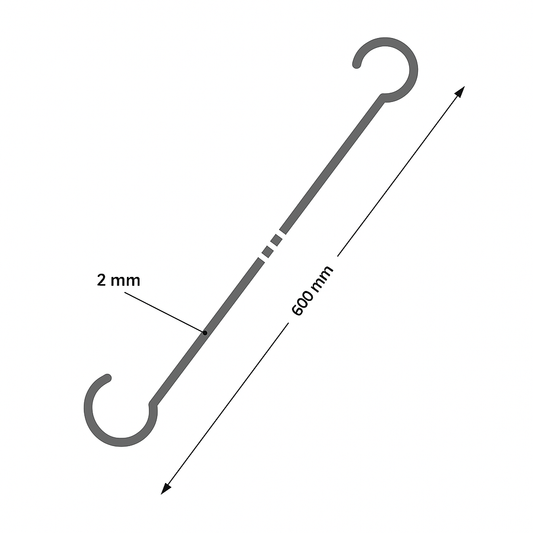 Doppelhaken Verzinkt zum Aufhängen von Bildern und Sonstigem in 300 mm und 500 mm