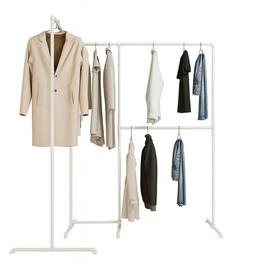 Kleiderständer Ecksystem  in Weiss