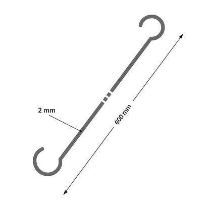 Doppelhaken Verzinkt zum Aufhängen von Bildern und Sonstigem in 300 mm und 500 mm