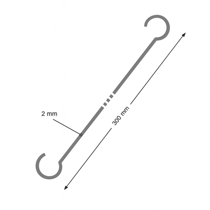Doppelhaken Verzinkt zum Aufhängen von Bildern und Sonstigem in 300 mm und 500 mm