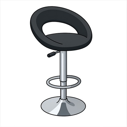 Barhocker höhenverstellbar schwarz und weiss