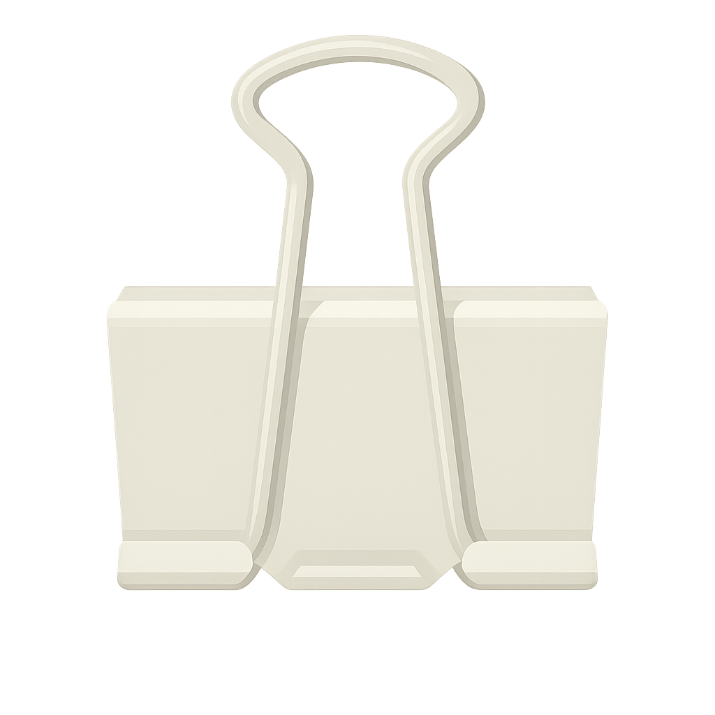 Maulyklammer in weiss zum befestigen von Stoffen und Sonstigen