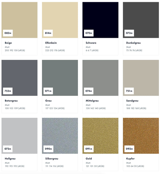 Farbkarten 631 zur Gestaltung der Wände